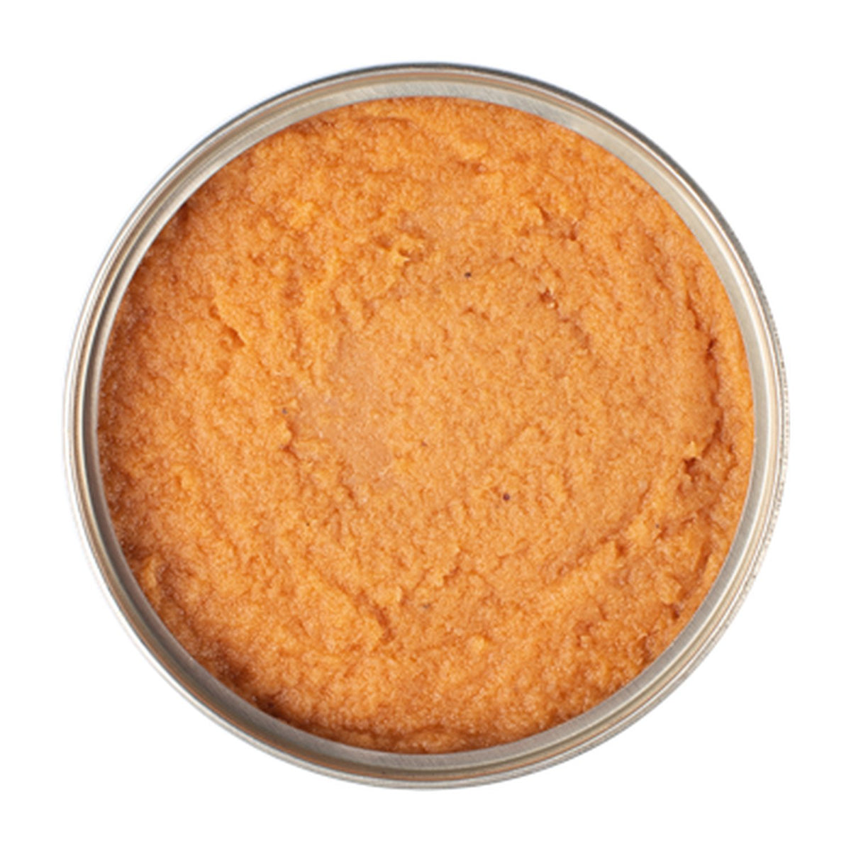 Offene runde Dose mit Forellen-Mousse von José Gourmet.