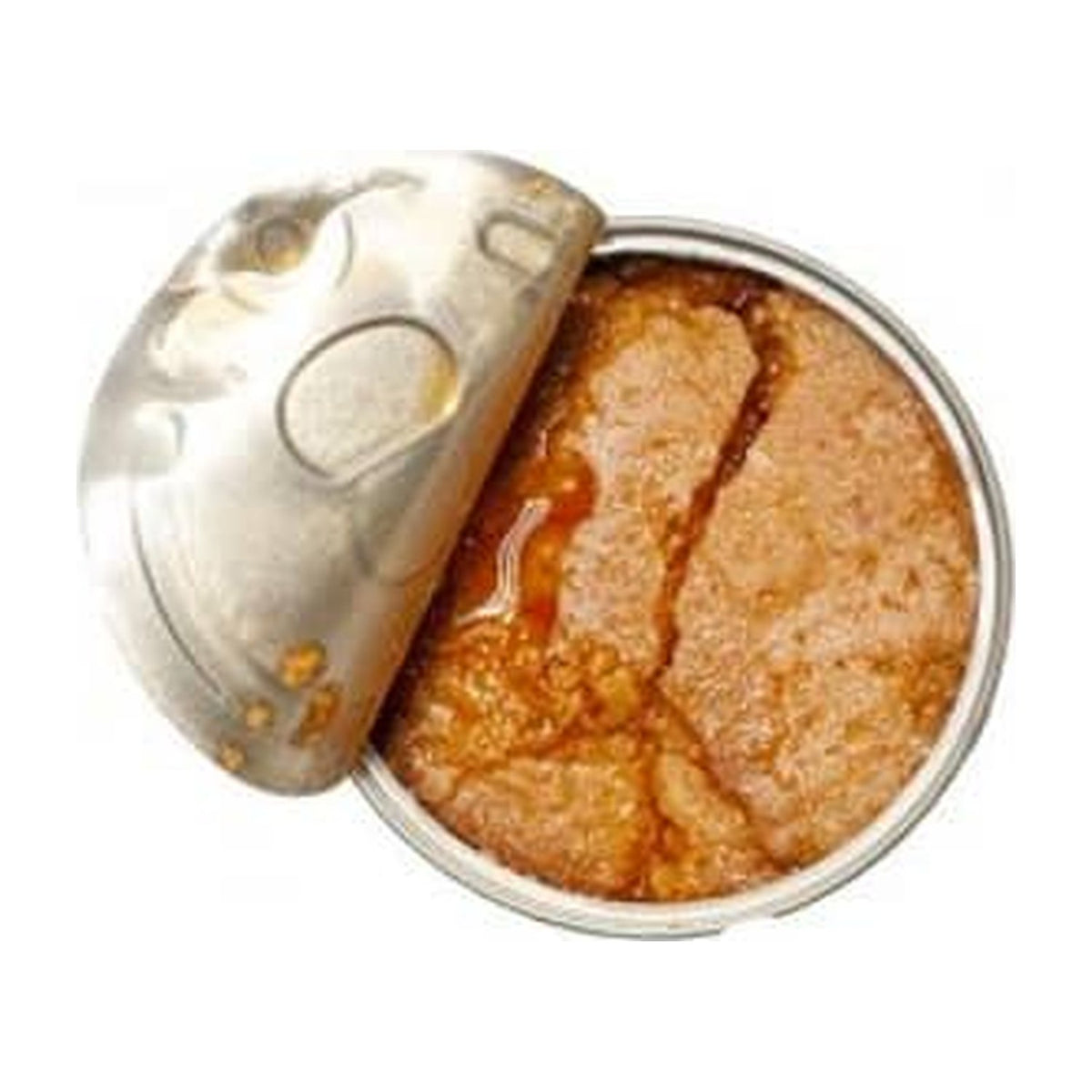 Geöffnete Dose mit Thunfisch-Mousse von José Gourmet.